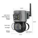 Casa si Gradina - Electrice - Smart Home - Camere de supraveghere - Camera de supraveghere WIFI C Tech® 1 lentila unghi largx0.5 UltraHD 4K lumina cu led alarma senzor miscare+64GB SD card - Infinity.ro