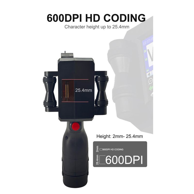 PC, gaming si accesorii - Imprimante, scanere & consumabile - Imprimante - Imprimante termice - Imprimanta portabila C Tech® Inkjet, ecran tactil, suprafete multiple cartus negru integrat, distanta imprimare 2-25.4mm - Infinity.ro