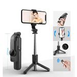 Laptop, Telefoane si Tablete - Telefoane mobile si accesorii - Accesorii Telefoane - Selfie stick-uri - Selfie Stick Stabil cu Trepied si Self Timer, 73cm, Mini, Techsuit (L11), negru - Infinity.ro