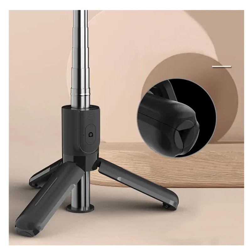 Laptop, Telefoane si Tablete - Telefoane mobile si accesorii - Accesorii Telefoane - Selfie stick-uri - Selfie Stick Stabil cu Trepied si Self Timer, 73cm, Mini, Techsuit (L11), negru - Infinity.ro