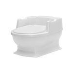 Jucarii, Copii si Bebe - Igiena si ingrijire - Baia bebelusului - Olite si reductoare WC - Minitoaleta SitzFritz pentru copii, olita educationala, 18+ luni, alba, Reer 44220 - Infinity.ro