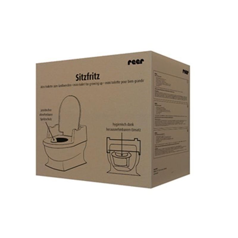 Jucarii, Copii si Bebe - Igiena si ingrijire - Baia bebelusului - Olite si reductoare WC - Minitoaleta SitzFritz pentru copii, olita educationala, 18+ luni, alba, Reer 44220 - Infinity.ro