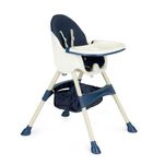 Jucarii, Copii si Bebe - Hrana si alaptare - Scaune de masa bebe - Scaun de masa 2 in 1 Ecotoys HC-823 - Bleumarin - Infinity.ro