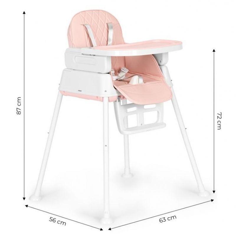 Jucarii, Copii si Bebe - Hrana si alaptare - Scaune de masa bebe - Scaun de masa 3 in 1 pentru copii Ecotoys HA-009 - Roz - Infinity.ro