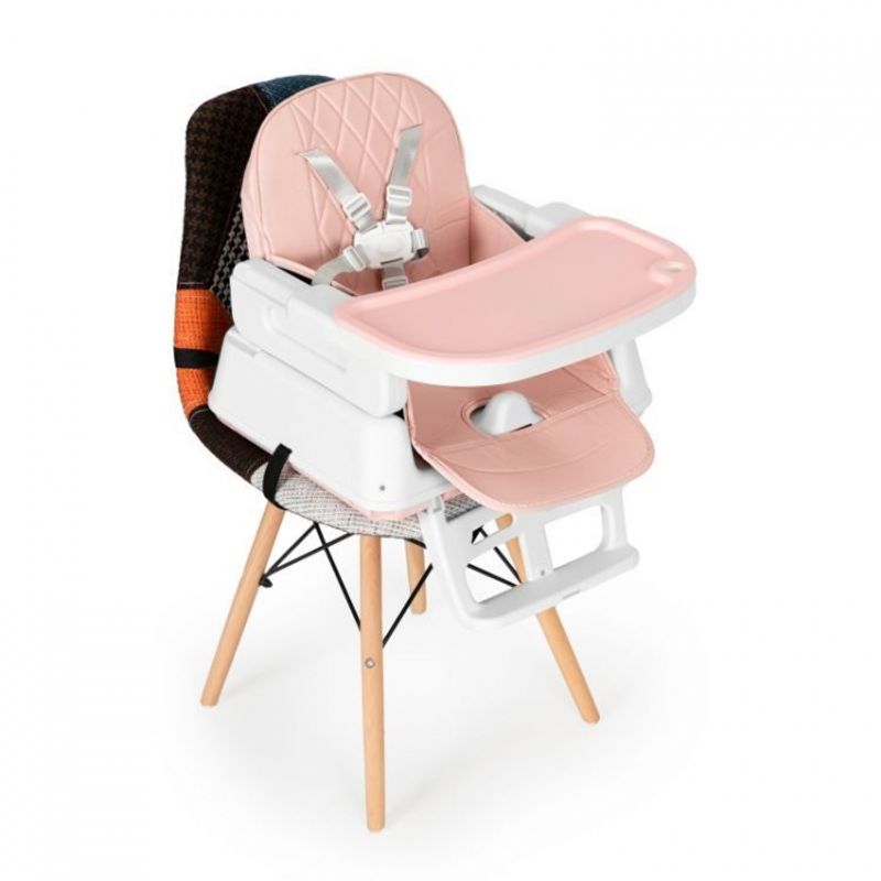 Jucarii, Copii si Bebe - Hrana si alaptare - Scaune de masa bebe - Scaun de masa 3 in 1 pentru copii Ecotoys HA-009 - Roz - Infinity.ro