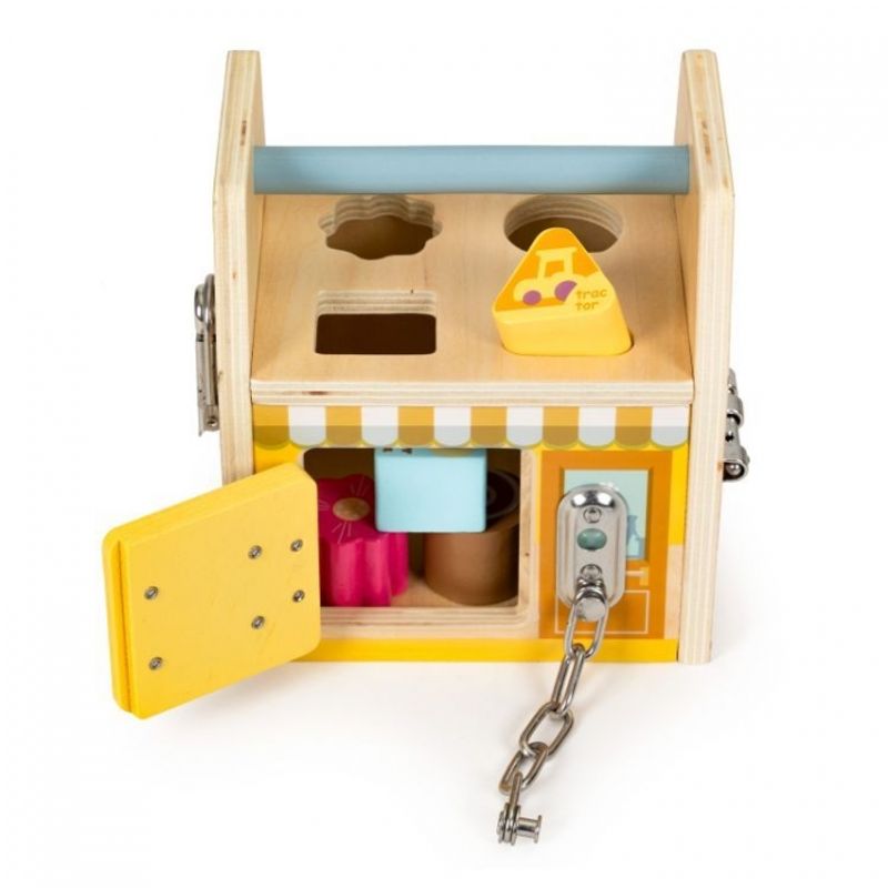Jucarii, Copii si Bebe - Jucarii si jocuri - Jucarii & jocuri educative - Jucarii interactive - Jucarie interactiva din lemn sub forma de cub cu sortator Ecotoys 2555 - Infinity.ro