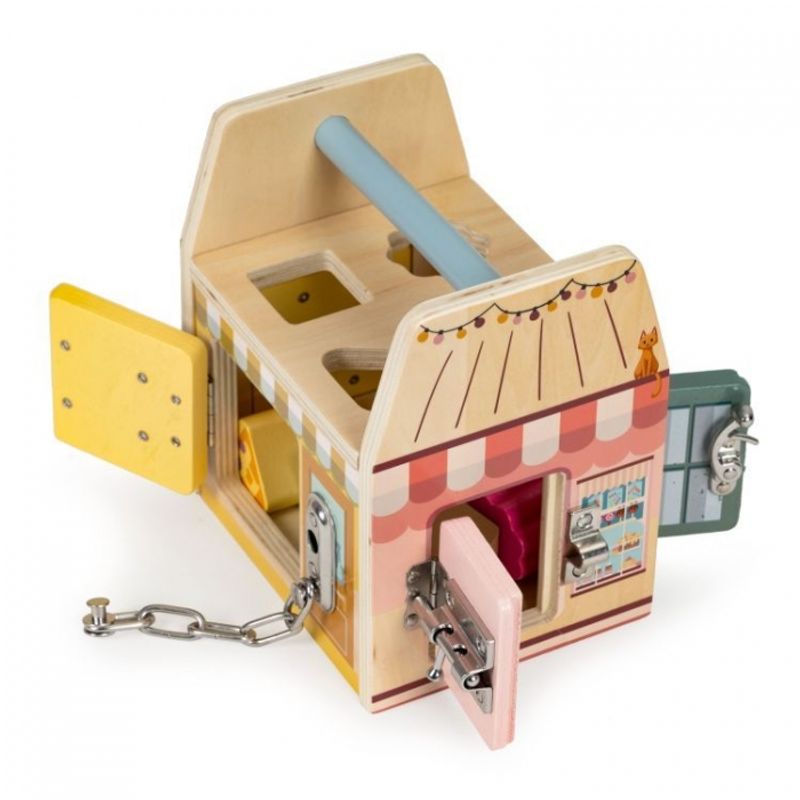 Jucarii, Copii si Bebe - Jucarii si jocuri - Jucarii & jocuri educative - Jucarii interactive - Jucarie interactiva din lemn sub forma de cub cu sortator Ecotoys 2555 - Infinity.ro