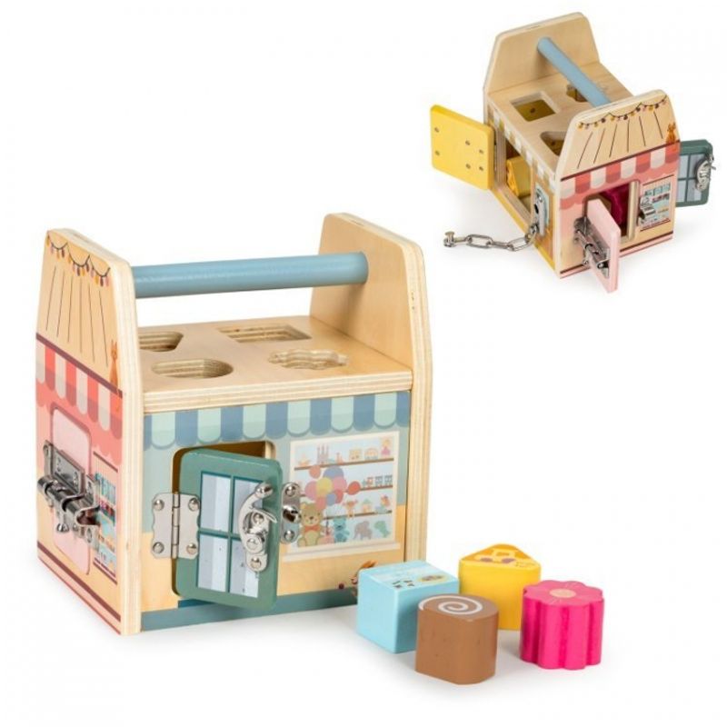 Jucarii, Copii si Bebe - Jucarii si jocuri - Jucarii & jocuri educative - Jucarii interactive - Jucarie interactiva din lemn sub forma de cub cu sortator Ecotoys 2555 - Infinity.ro