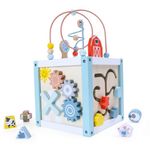 Jucarii, Copii si Bebe - Jucarii si jocuri - Seturi de constructie si cuburi - Cuburi si caramizi - Cub educational din lemn 1020 Ecotoys - Infinity.ro