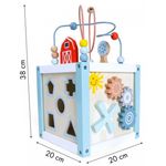 Jucarii, Copii si Bebe - Jucarii si jocuri - Seturi de constructie si cuburi - Cuburi si caramizi - Cub educational din lemn 1020 Ecotoys - Infinity.ro