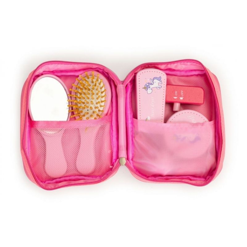 Jucarii, Copii si Bebe - Jucarii si jocuri - Jucarii & jocuri educative - Jucarii interactive - Gentuta de make-up cu 6 elemente din lemn Ecotoys PH10C001 - Infinity.ro