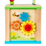 Jucarii, Copii si Bebe - Jucarii si jocuri - Seturi de constructie si cuburi - Cuburi si caramizi - Cub educational din lemn cu tabla Ecotoys HM015470 - Infinity.ro