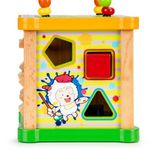 Jucarii, Copii si Bebe - Jucarii si jocuri - Seturi de constructie si cuburi - Cuburi si caramizi - Cub educational din lemn cu tabla Ecotoys HM015473 - Infinity.ro