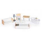 Jucarii, Copii si Bebe - Jucarii si jocuri - Papusi si accesorii - Casute de papusi si mobilier - Casuta de papusi inalta din lemn cu mobilier, casuta lui Grace, Ecotoys 8210 - Infinity.ro