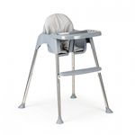 Jucarii, Copii si Bebe - Hrana si alaptare - Scaune de masa bebe - Scaun de masa 2 in 1 cu tapiterie Ecotoys HC-135C - Gri - Infinity.ro