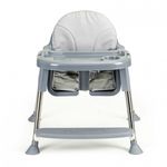 Jucarii, Copii si Bebe - Hrana si alaptare - Scaune de masa bebe - Scaun de masa 2 in 1 cu tapiterie Ecotoys HC-135C - Gri - Infinity.ro