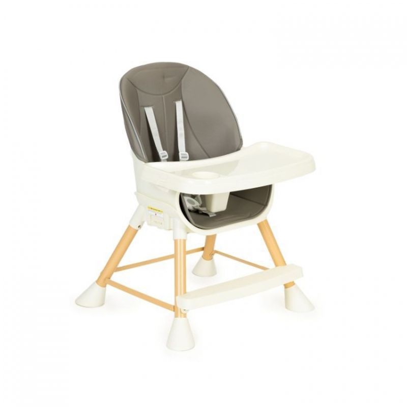 Jucarii, Copii si Bebe - Hrana si alaptare - Scaune de masa bebe - Scaun de masa 2 in 1 pentru copii Ecotoys HA-018 - Gri - Infinity.ro