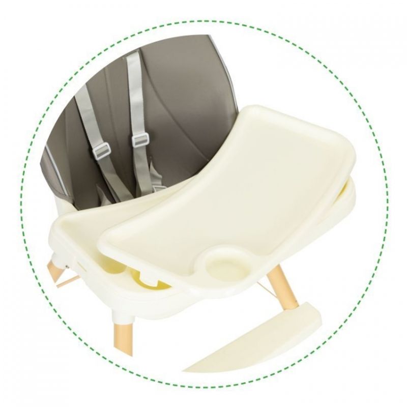 Jucarii, Copii si Bebe - Hrana si alaptare - Scaune de masa bebe - Scaun de masa 2 in 1 pentru copii Ecotoys HA-018 - Gri - Infinity.ro