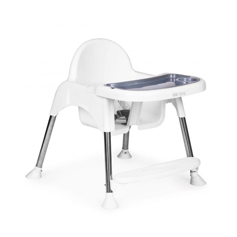 Jucarii, Copii si Bebe - Hrana si alaptare - Scaune de masa bebe - Scaun de masa 2 in 1 Ecotoys HC-135 - Alb - Infinity.ro