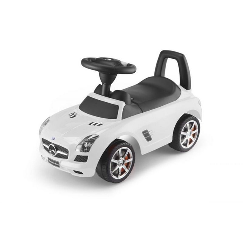 Jucarii, Copii si Bebe - Jucarii si jocuri - Jucarii bebelusi - Jucarii de tras/impins - Masinuta de impins Mercedes Benz SLS AMG – Alb - Infinity.ro