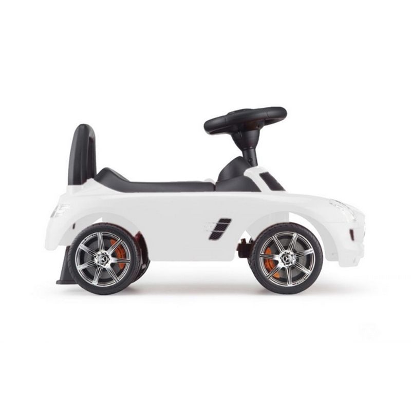 Jucarii, Copii si Bebe - Jucarii si jocuri - Jucarii bebelusi - Jucarii de tras/impins - Masinuta de impins Mercedes Benz SLS AMG – Alb - Infinity.ro