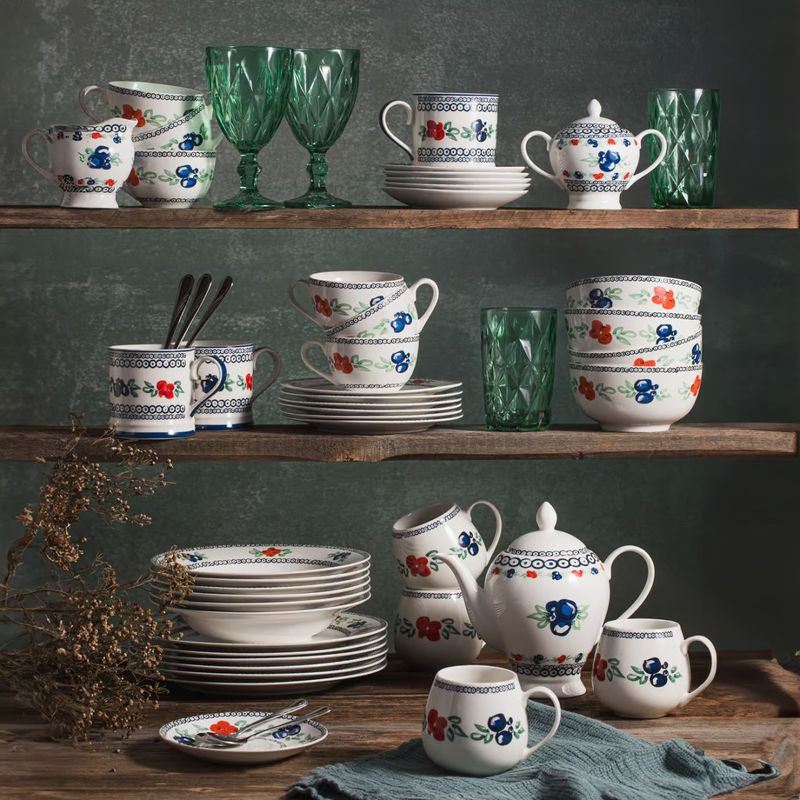 Casa si Gradina - Bucatarie si vesela - Organizare si depozitare bucatarie - Suporturi tacamuri si vase - Suport farfurie laminat 39x28cm, marin, AMBITION Kalina - Infinity.ro