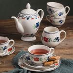 Casa si Gradina - Bucatarie si vesela - Vesela si tacamuri - Vesela pentru servire - Set servire ceai sau cafea, 12 piese, 6 persoane, portelan, AMBITION Kalina - Infinity.ro