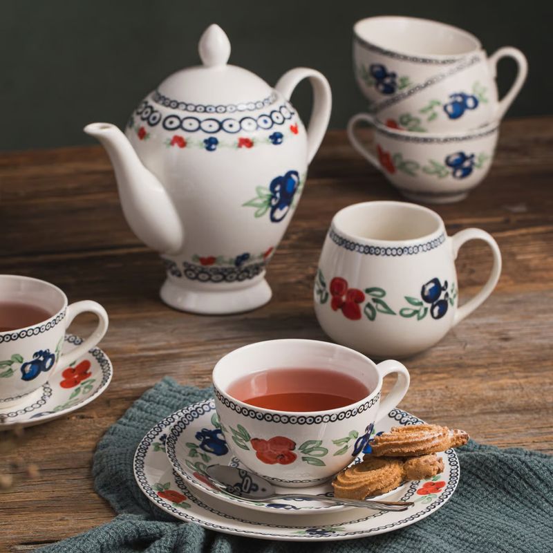 Casa si Gradina - Bucatarie si vesela - Vesela si tacamuri - Vesela pentru servire - Set servire ceai sau cafea, 12 piese, 6 persoane, portelan, AMBITION Kalina - Infinity.ro