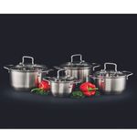 Casa si Gradina - Bucatarie si vesela - Vase pentru gatit - Oale si cratite - Set oale inox, 8 piese, AMBITION Hugo - Infinity.ro