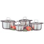 Casa si Gradina - Bucatarie si vesela - Vase pentru gatit - Oale si cratite - Set oale inox, 8 piese, AMBITION Hugo - Infinity.ro