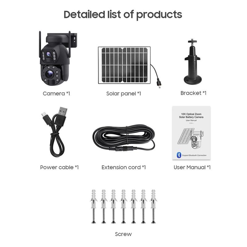 Casa si Gradina - Electrice - Smart Home - Camere de supraveghere - Camera de supraveghere duala, de exterior, bluetooth, zoom optic 10x, viziune nocturna, IP66 - Infinity.ro