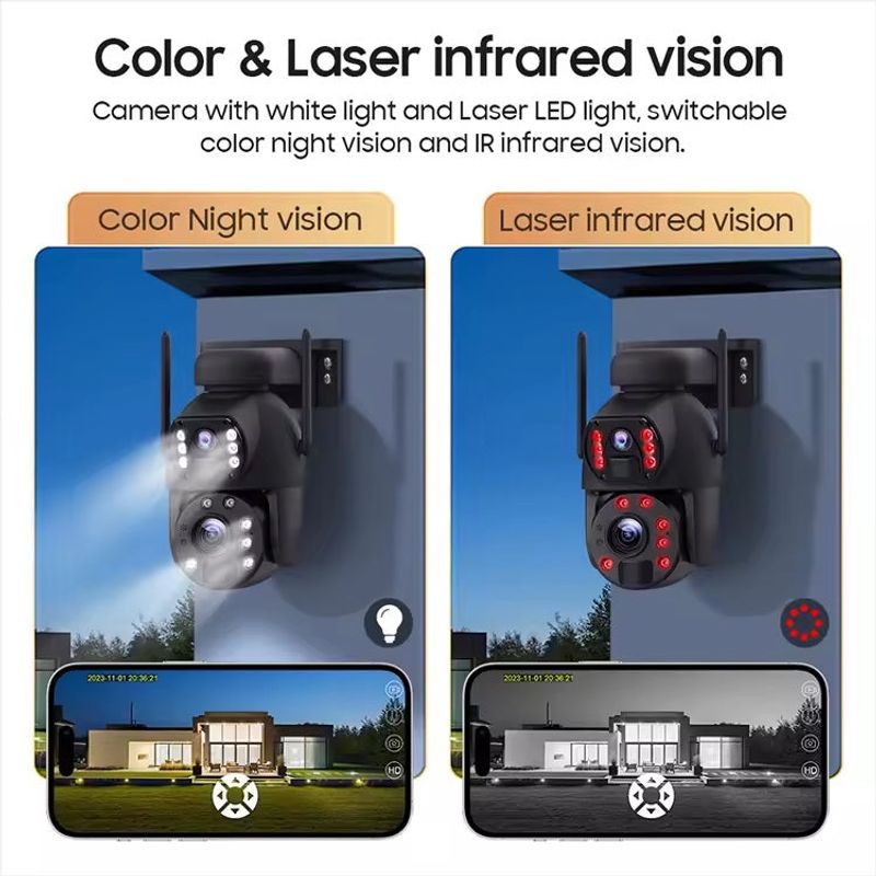 Casa si Gradina - Electrice - Smart Home - Camere de supraveghere - Camera de supraveghere duala, de exterior, bluetooth, zoom optic 10x, viziune nocturna, IP66 - Infinity.ro