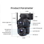 Casa si Gradina - Electrice - Smart Home - Camere de supraveghere - Camera de supraveghere duala, de exterior, bluetooth, zoom optic 10x, viziune nocturna, IP66 - Infinity.ro