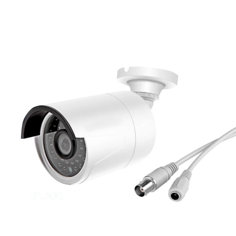 Casa si Gradina - Electrice - Smart Home - Camere de supraveghere - Kit de supraveghere cu DVR recorder si 4 camere CCTV AHD ccu fir, IP66, HD, 720P, IR, pentru interior sau exterior, alb - Infinity.ro