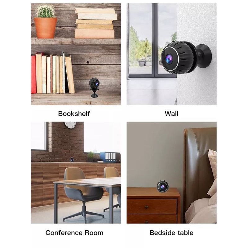 Casa si Gradina - Electrice - Smart Home - Camere de supraveghere - Mini Camera de Supraveghere, WiFi, Full HD, 360°, Night Vision, Senzor de miscare - Infinity.ro