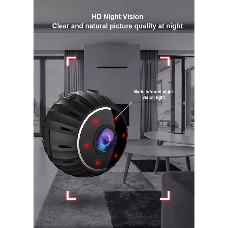 Casa si Gradina - Electrice - Smart Home - Camere de supraveghere - Mini Camera de Supraveghere, WiFi, Full HD, 360°, Night Vision, Senzor de miscare - Infinity.ro
