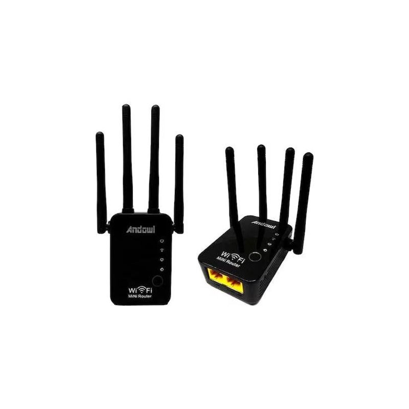 PC, gaming si accesorii - Retelistica - Wireless - Adaptoare wireless - Extender WiFi cu o singur banda 2,4 GHz, 300Mbps, negru - Infinity.ro