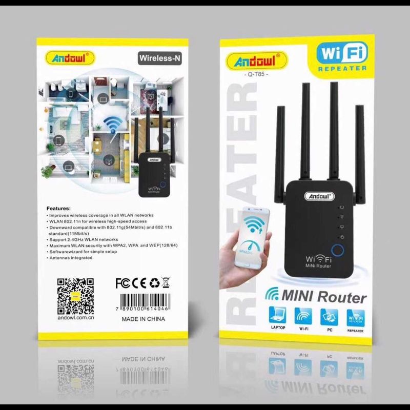 PC, gaming si accesorii - Retelistica - Wireless - Adaptoare wireless - Extender WiFi cu o singur banda 2,4 GHz, 300Mbps, negru - Infinity.ro