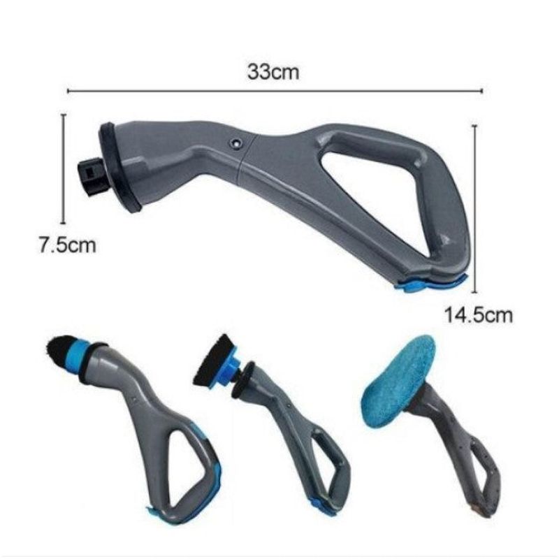 Ingrijire personala si Cosmetice - Ingrijire personala - Ingrijire par - Perii de par si piepteni - Perie electrica cu cap rotativ, fara fir, vine cu 3 perii si 1 laveta din microfibra, gri - Infinity.ro