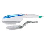 Electronice si Electrocasnice - Ingrijirea tesaturilor - Aparate de calcat cu aburi - Perie electrica cu aburi si fier de calcat 2 in 1 pentru imbracaminte, 850W putere, albastru - Infinity.ro
