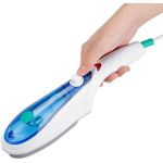 Electronice si Electrocasnice - Ingrijirea tesaturilor - Aparate de calcat cu aburi - Perie electrica cu aburi si fier de calcat 2 in 1 pentru imbracaminte, 850W putere, albastru - Infinity.ro