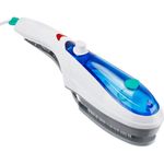 Electronice si Electrocasnice - Ingrijirea tesaturilor - Aparate de calcat cu aburi - Perie electrica cu aburi si fier de calcat 2 in 1 pentru imbracaminte, 850W putere, albastru - Infinity.ro