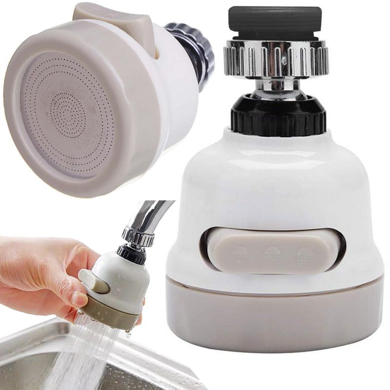 Casa si Gradina - Sanitare - Chiuveta bucatarie si accesorii - Baterii bucatarie - Extensie - Adaptor tip dus pentru baterie chiuveta bucatarie, Rotativ, 3 in 1 - Infinity.ro