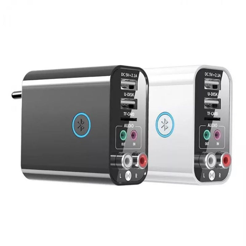 Laptop, Telefoane si Tablete - Telefoane mobile si accesorii - Accesorii Telefoane - Cabluri si adaptoare telefoane - Adaptor audio multifunctional HK16, wireless, bluetooth, 2 porturi USB, TF card - Negru - Infinity.ro