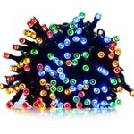 Casa si Gradina - Corpuri si surse de iluminat - Iluminat exterior - Instalatii luminoase exterior - Instalatie Luminoasa Solara, 50m, 500 LED-uri, cu Telecomanda, Alb Cald/Rece sau RGB - Alb Cald - Infinity.ro