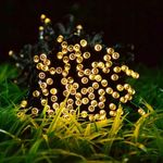 Casa si Gradina - Corpuri si surse de iluminat - Iluminat exterior - Instalatii luminoase exterior - Instalatie Luminoasa Solara, 50m, 500 LED-uri, cu Telecomanda, Alb Cald/Rece sau RGB - Alb Cald - Infinity.ro