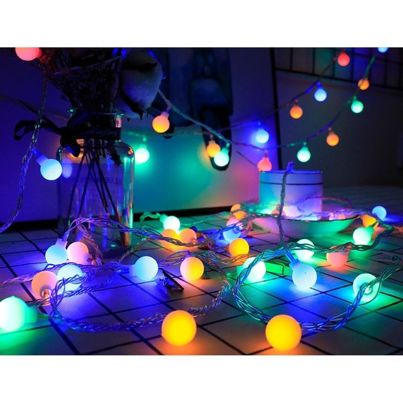 Casa si Gradina - Corpuri si surse de iluminat - Iluminat exterior - Instalatii luminoase exterior - Set cu 3 Instalatii Luminoase pentru Craciun, 3 x 5m, 3 x 25 LEd-uri, Alimentare la Retea, Lumina Multicolora - Infinity.ro