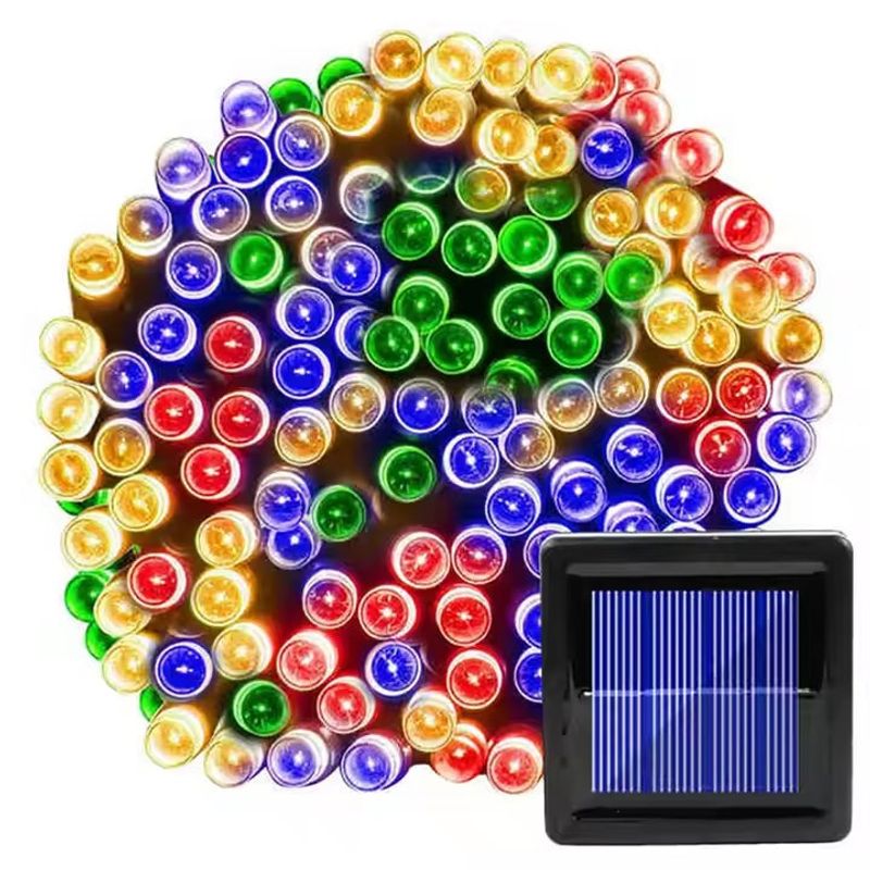 Casa si Gradina - Corpuri si surse de iluminat - Iluminat exterior - Instalatii luminoase exterior - Instalatie Luminoasa Solara, 33m, 300 LED-uri, cu Telecomanda, Alb Cald/Rece, Albastru sau RGB - Alb Cald - Infinity.ro