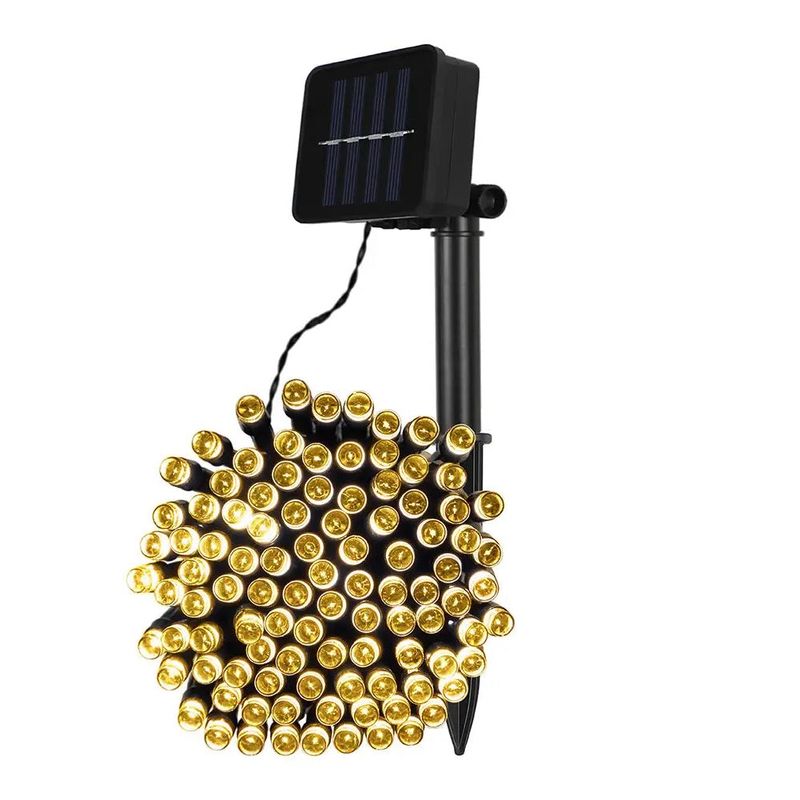 Casa si Gradina - Corpuri si surse de iluminat - Iluminat exterior - Instalatii luminoase exterior - Instalatie Luminoasa Solara, 22m, 200 LED-uri, cu Telecomanda, Alb Cald/Rece, Albastru sau RGB - Multicolor - Infinity.ro