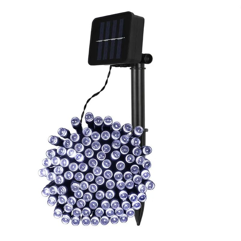 Casa si Gradina - Corpuri si surse de iluminat - Iluminat exterior - Instalatii luminoase exterior - Instalatie Luminoasa Solara, 22m, 200 LED-uri, cu Telecomanda, Alb Cald/Rece, Albastru sau RGB - Multicolor - Infinity.ro